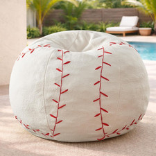 Giant Sports Baseball Bean Bag Chair - Oversized Plush Sofa for All Ages