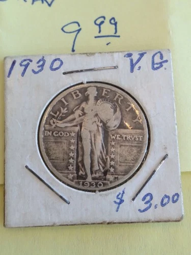 1930  Standing Liberty Quarter Dollar US Silver Coin