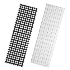630Pcs Black and White Small Felt Pads, 3/8" Self Adhesive Black,