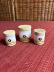 Vintage Armand Foundation, Skin & Tissue Cream White Milk Glass Jars Anchor