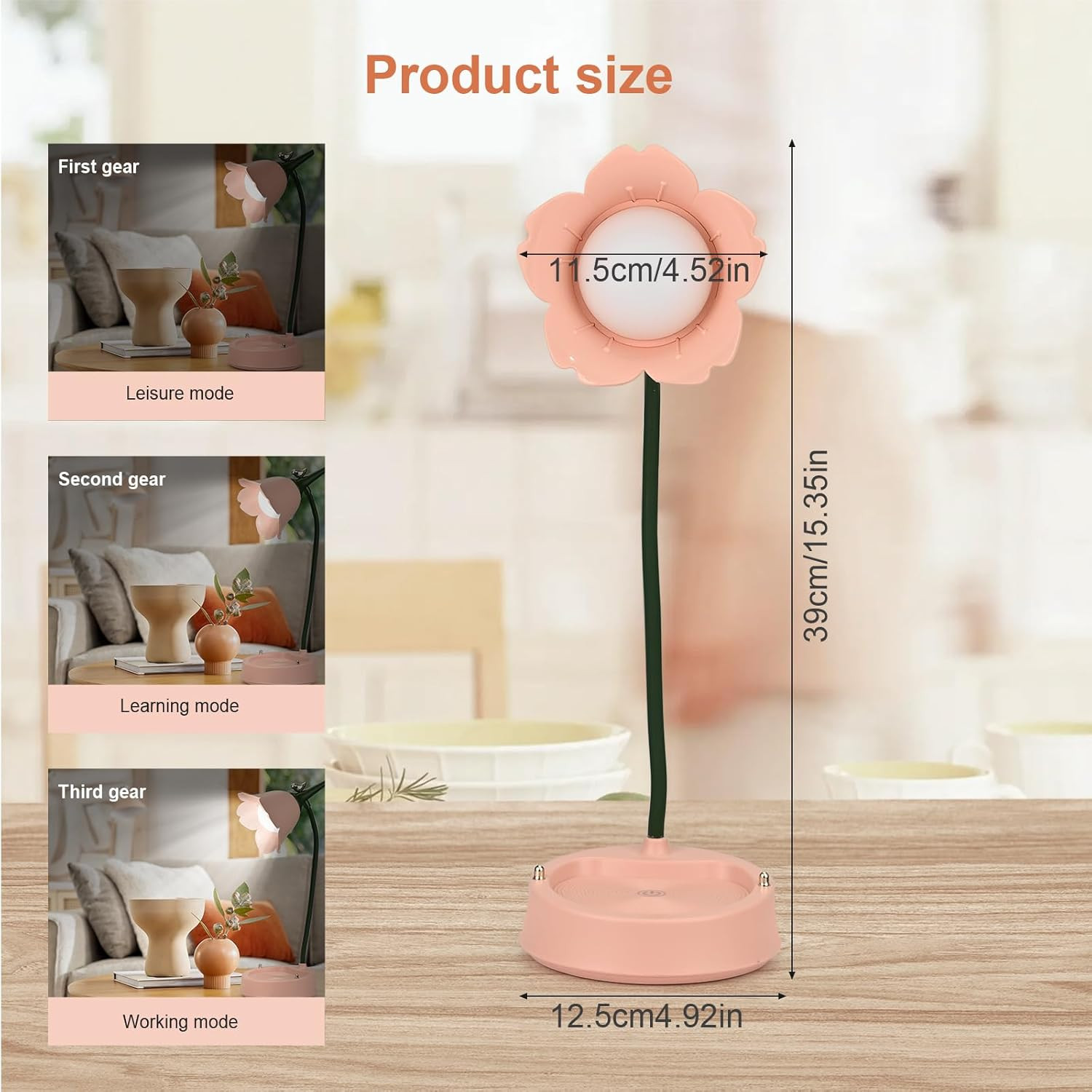 Lampada da Tavolo LED Fiore Wireless: Illuminazione d'Atmosfera Kids - 4