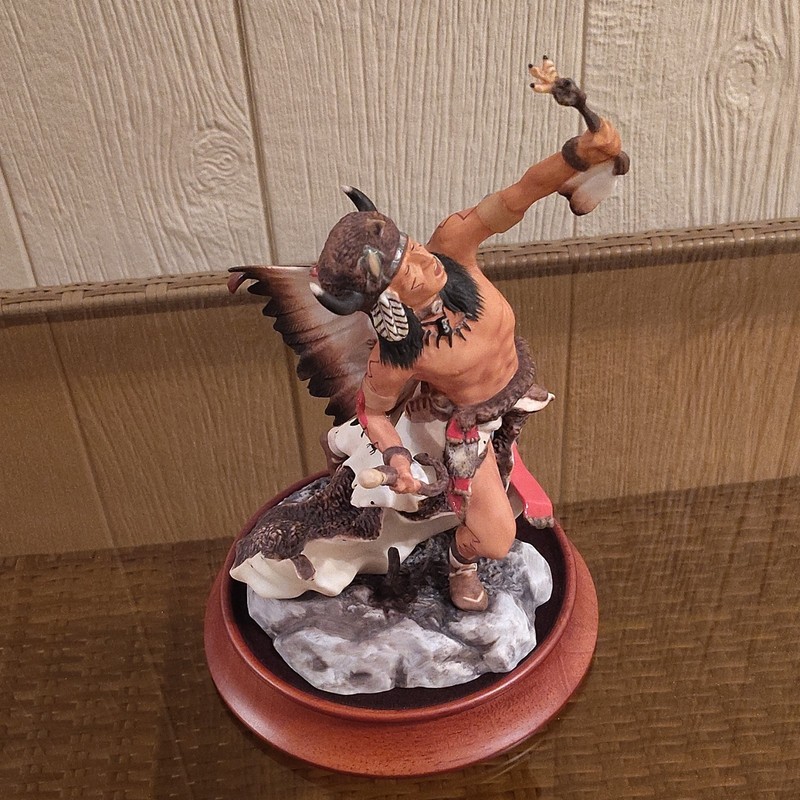 Franklin Mint Spirit Of The Sioux 1987 Statue