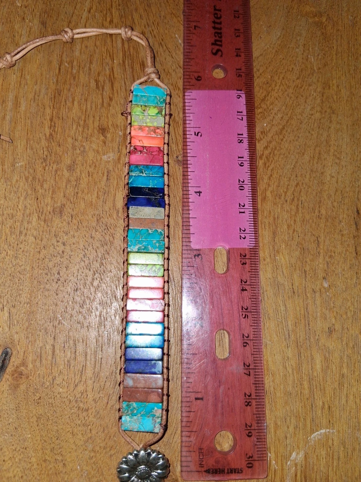 Handmade Bracelet Adjustable Different Color Gems… - image 9