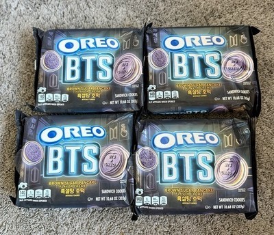 OREO & BTS BROWN SUGAR PANCAKE PURPLE COOKIES! LIMITED EDITION (4 NEW PACKS)