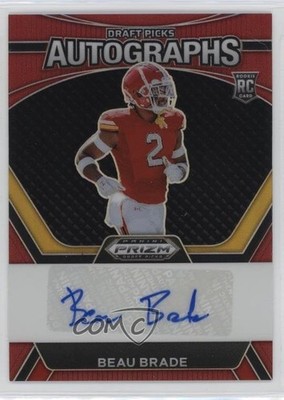 2024 Panini Prizm Draft Picks Red 13/199 Beau Brade #DPA-BBE Rookie Auto RC rw6