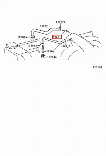 Genuine LandCruiser 80 Series FZJ 1FZ FE 4.5 Petrol PCV Valve Breather Hose - Picture 3 of 3