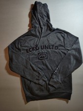 Ecko Unltd Hoodie Mens Small Grey Sweatshirt Embroidered Logo Pullover Y2K
