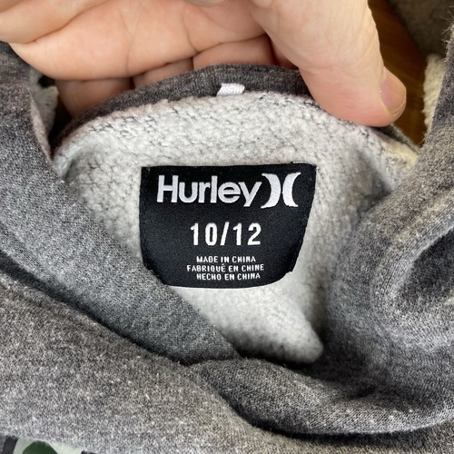 Hurley Hoodie Youth Boys Size 10-12 Gray Camo Camouflage Hooded Sweatshirt - Picture 6 of 8