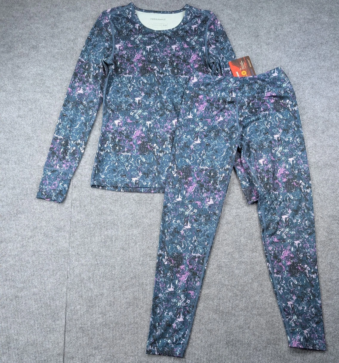 Terramar Climasense 2.0 Base Layer Set Womens Small Leggings Top Light Hiking