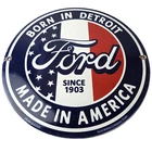 Vintage Ford Motors Sign - Detroit Gas Pump American Automotive Porcelain Sign