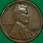 1933-D Lincoln Wheat Cent Very Fine VF Coin #34977