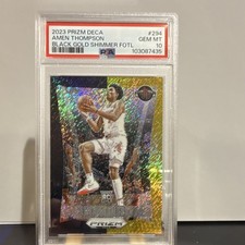 2023-24 Panini Prizm Deca Amen Thompson #294 Black Gold Shimmer /8 Rockets