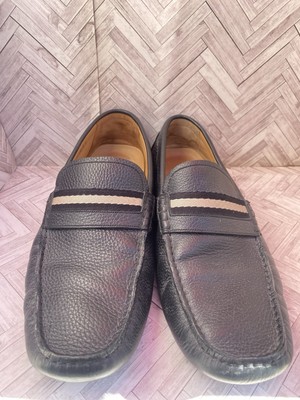 Bally Wabler Driver Loafer Shoes US Size 9 D Black Leather  display picture 1