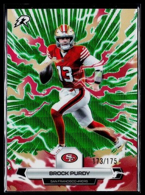 2025 Topps Resurgence #86 Brock Purdy Green Surge Refractor #/175
