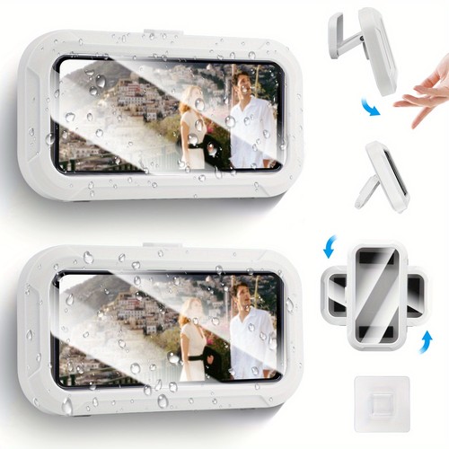 1 Soporte para teléfono de ducha giratorio montado en la pared adecuado para baño y cocina - Imagen 2 de 11