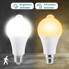 B22/E27 Bulb LED Lamp PIR Motion Sensor Globe Auto ON/OFF Energy Saving Light UK