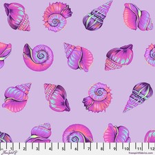 Lil Shelly, Ultraviolet - Tula Pink, Floral Reef Cotton Quilt Fabric