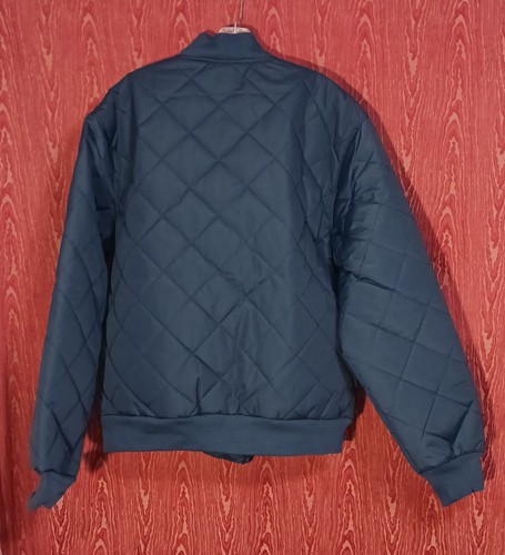 SPIRE Navy Blue Long Sleeve Zip Bomber Lightweight Quilted 2 Pocket Jacket 2XL - Picture 3 of 12