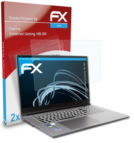 atFoliX 2x Pellicola Protettiva per Captiva Advanced Gaming 168-200 chiaro