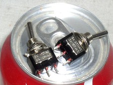 2 NEW MINI SMALL TOGGLE SPDT SINGLE POLE ON-ON SWITCH 125 VAC 6A 6 AMP USA SHIP