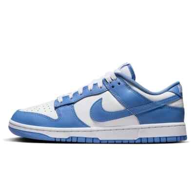 Nike Herren Blau & Weiß Dunk Low Retro Turnschuhe UK 7,5 BRANDNEU