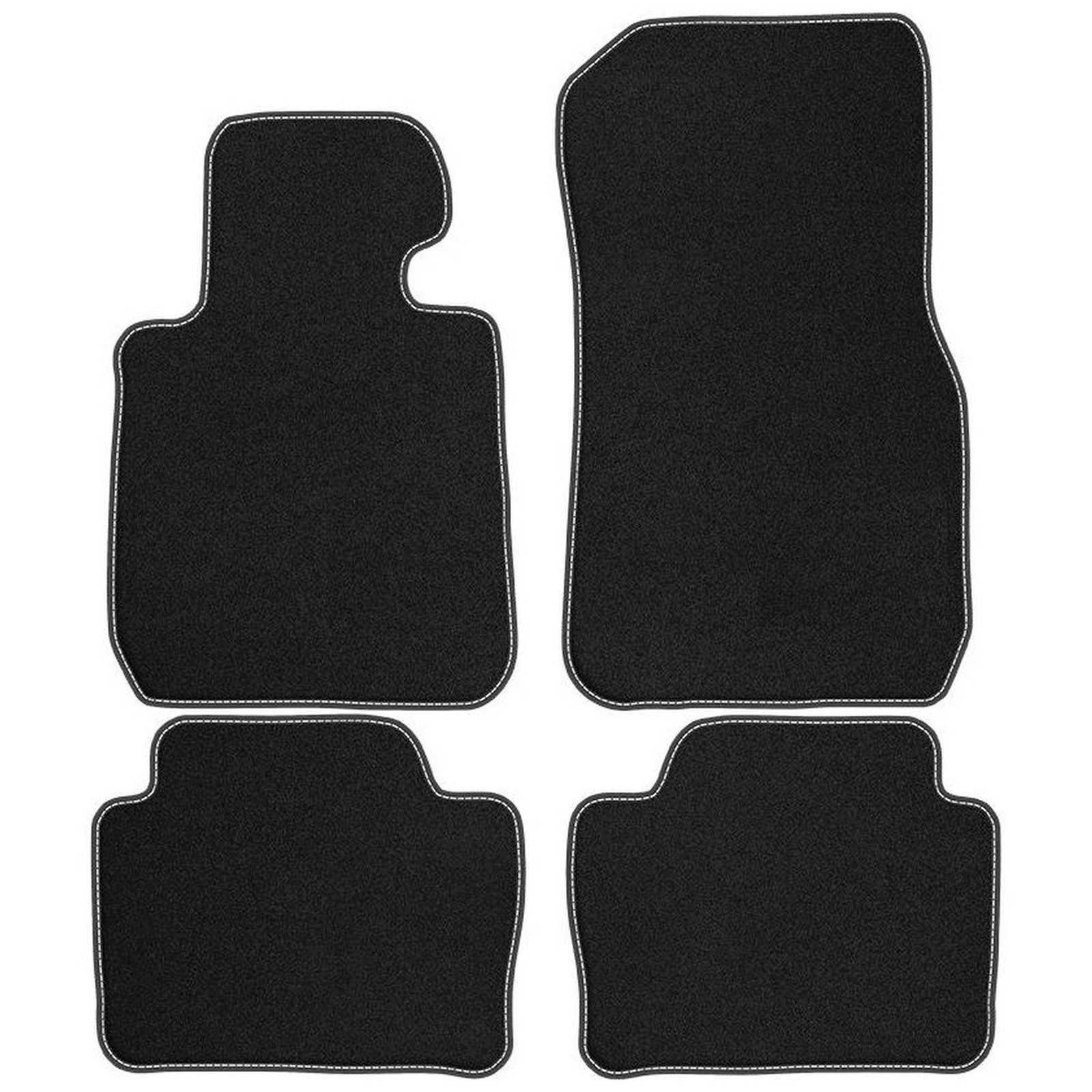 Jeu tapis de sol velour pour BMW Serie 4 F32 2013-2020 moquette voiture blanc mat BM19-3