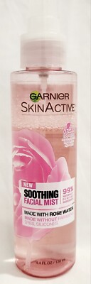 Garnier SkinActive SOOTHING FACIAL MIST Rosewater Refreshed Skin4.4 oz/130mL New