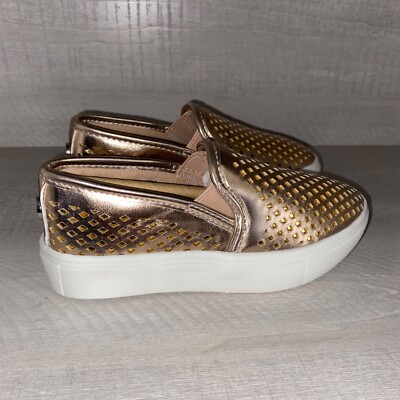 Steve Madden Tellen Slip On Girl Shoes Rose Gold Size 10