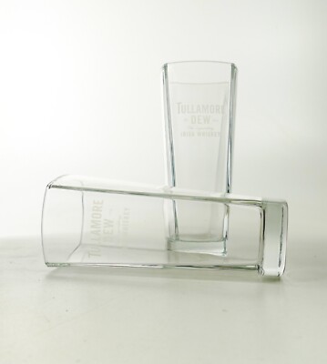 2 x Tullamore Dew Irish Whiskey Longdrinkglas Twisted Highball Gläser 2619