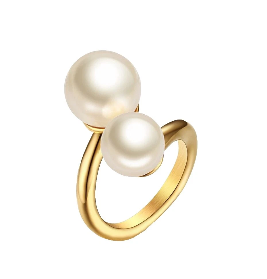 Pearl Stainless Steel Fashion Rings