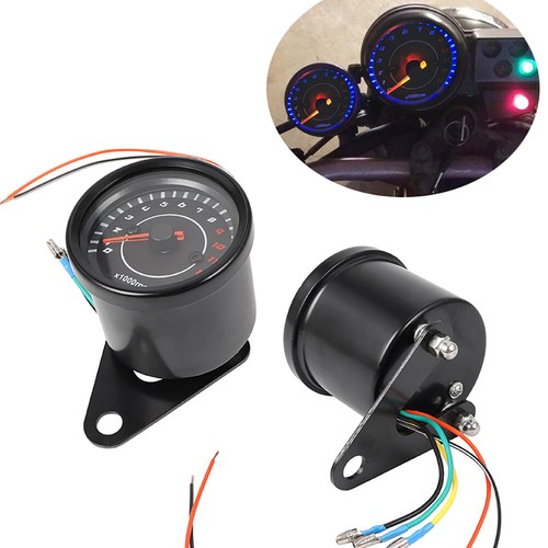 13000 RPM Motorcycle Speedometer Odometer Tachometer Gauge Meter Universal Black - Picture 12 of 12