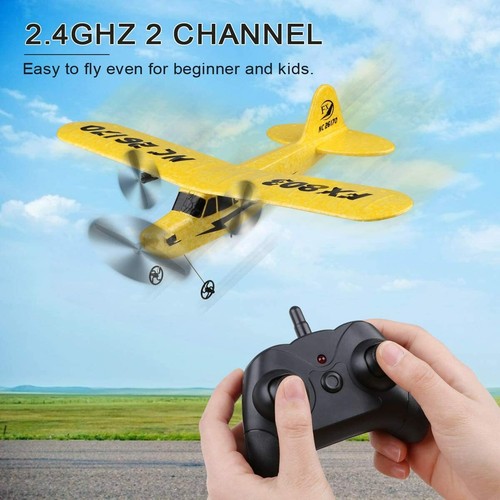 2.4GHz 6Axis Gyro RC Plane Remote Control 2 Channel RC Airplane Built in for Kid - Picture 4 of 9