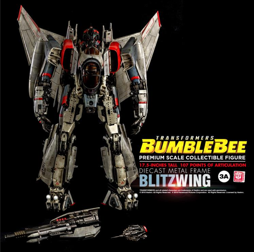 Figura Bumblebee Movie Blitzwing 17,5 pulgadas 17,5" escala premium ThreeZero - Imagen 2 de 10