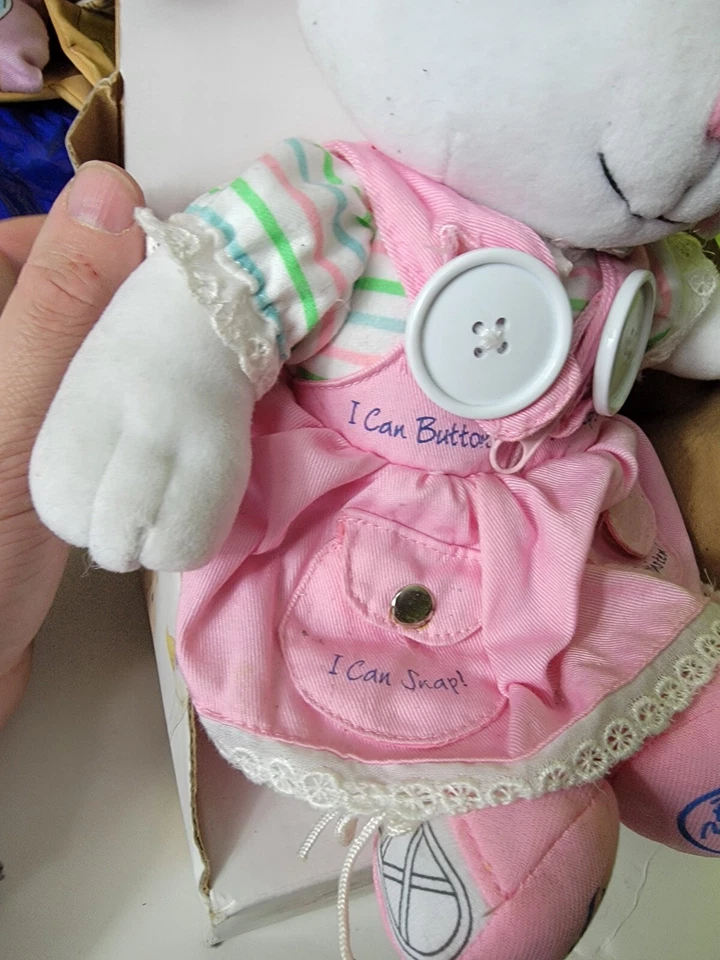 Precious Moments Bunny Yes I Can 2003 Vintage Enesco Plush Learn Original Box - Image 3 of 4