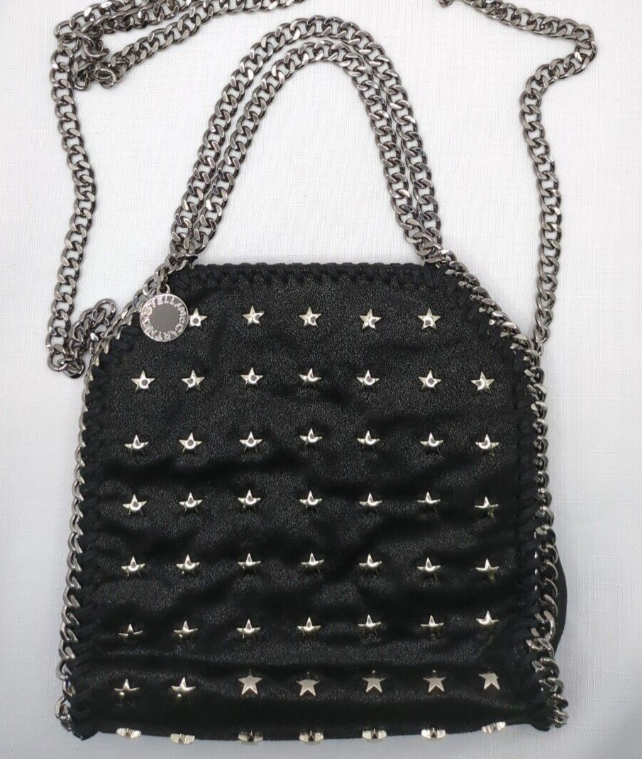 Stella McCartney Falabella Star Chain Borsa a tracolla nera Outlet Articolo