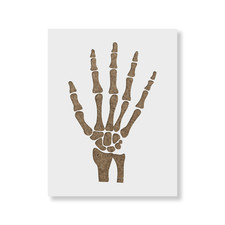Skeleton Hand Stencil - Durable Reusable Mylar Stencils