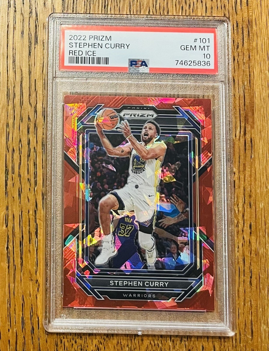 2022 Prizm Stephen Curry Red Ice Prizm #101 PSA 10 Gem Mint 2022 Prizm Stephen Curry Red Ice Prizm #101 PSA 10 Gem Mint