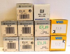 NEW, OLD STOCK - Lot of 10 GE-Sylvania-WIKO ELH Lamp bulbs 300W 120V