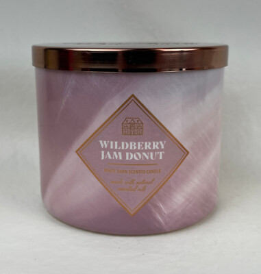 Bath & Body Works White Barn Wildberry Jam Donut 3 Wick Large Scented Candle