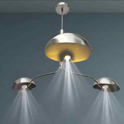 Drei Orb Farbtöne Kultig Decke Einbau Chrom Finish Modern Sputnik Kronleuchter