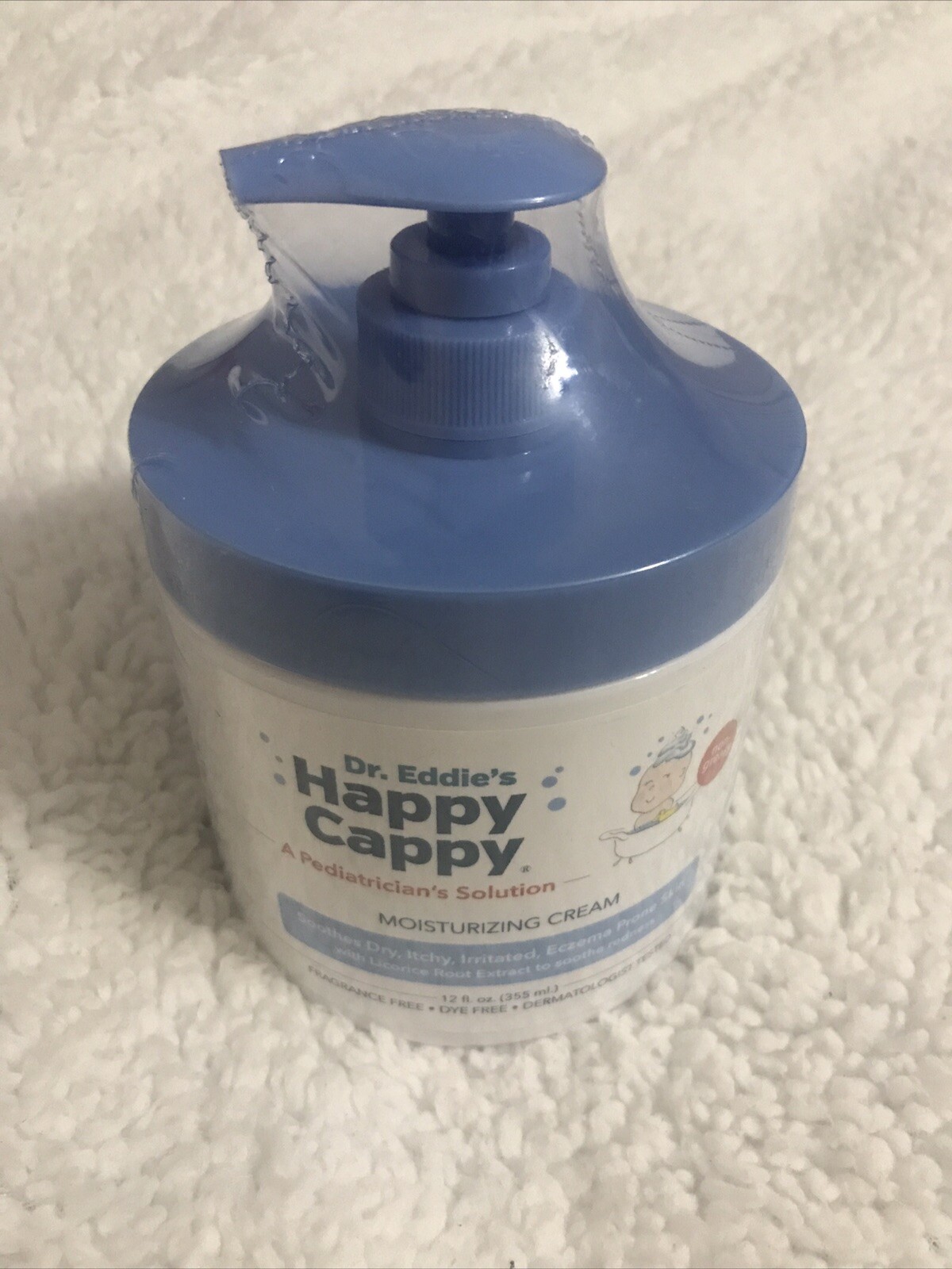 Happy Cappy Dr. Eddie's Moisturizing Cream For Kids Dye & Fragrance Free 12fl Oz