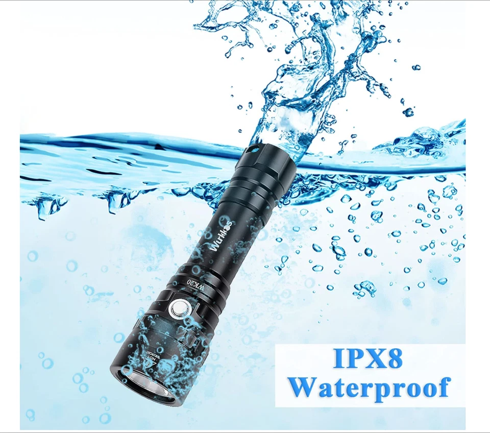 Lampe De Plongée Torche Sous Marine Phare Eclairage Professionnel Chasse Pêche F - Photo 3/4