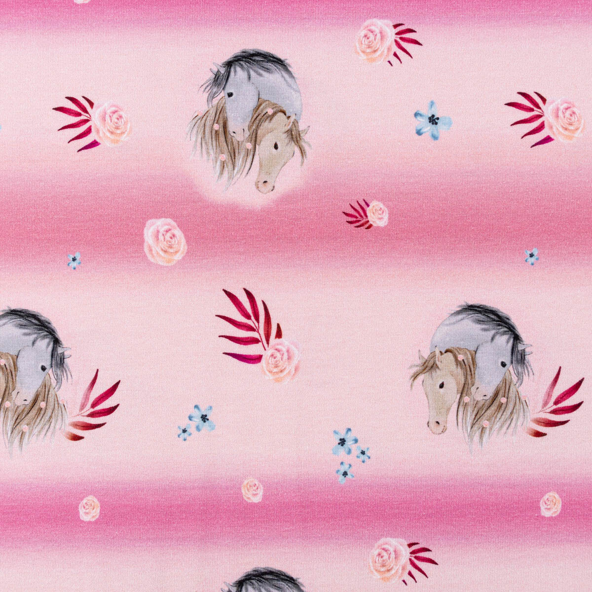 Digitaldruck Unicorns Weihnachts Jersey Stoff Softshell