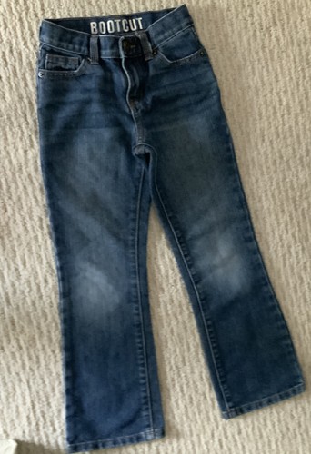 Crazy 8 Boys Med Wash Straight Denim Jeans ~ 7 unisex no rips pants - Picture 4 of 6