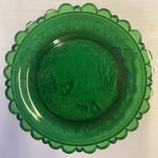 Pre-Owned Pairpoint Cup Plate Greenbriar Green Forest Green U158