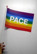 Bandiera Pace 20x30 con astina