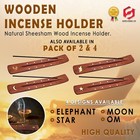 Incense Josh Stick Cone Plate Wooden Holder Ash Catcher Home Fragrance 4PK