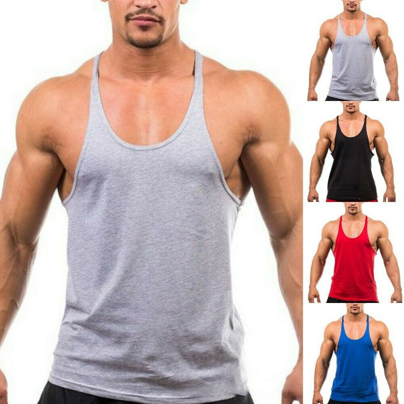 Hot Sale Daily Mens Vest Top Clothes Comfortable Cotton Gym Muscle Singlet