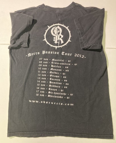 Black Metal Tour Tshirt 2012 Obsurcis Romancia - Theatre Of Deception S Distress - Picture 3 of 4