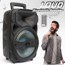 8inch 1000W Wireless Portable FM Bluetooth Speaker Heavy Bass Sound System Party
